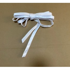 bmactosh Lace up Coloured Ribbons Tie Back for Wedding Bridal Gown Corset Satin Replacement Zipper or Buttons Adjustable 140'' White