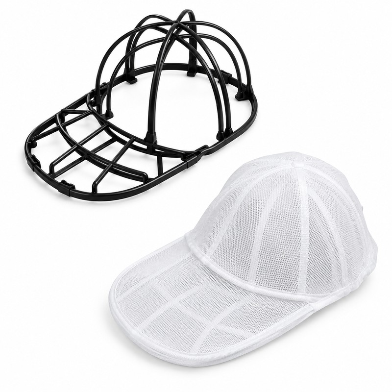 Baseball Cap Washing Cage & Mesh Laundry Bag Set –