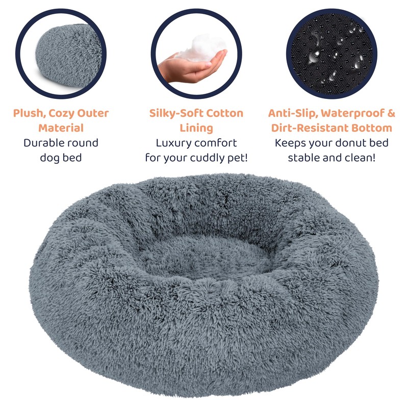 Petloox Donut Dog Bed - Premium Comfort for Anxiety Relief