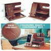 SAISAC Wooden Cell Phone Charging Docking Station Stand Organizer Compact