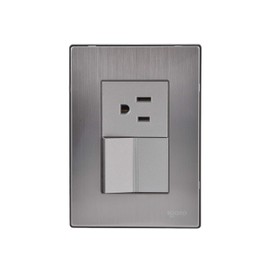 iGoto INOX1010 apagador con de 1.5 módulos, Acero Inoxidable, Color Plata