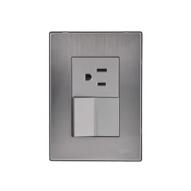 iGoto INOX1010 apagador con de 1.5 módulos, Acero Inoxidable, Color Plata