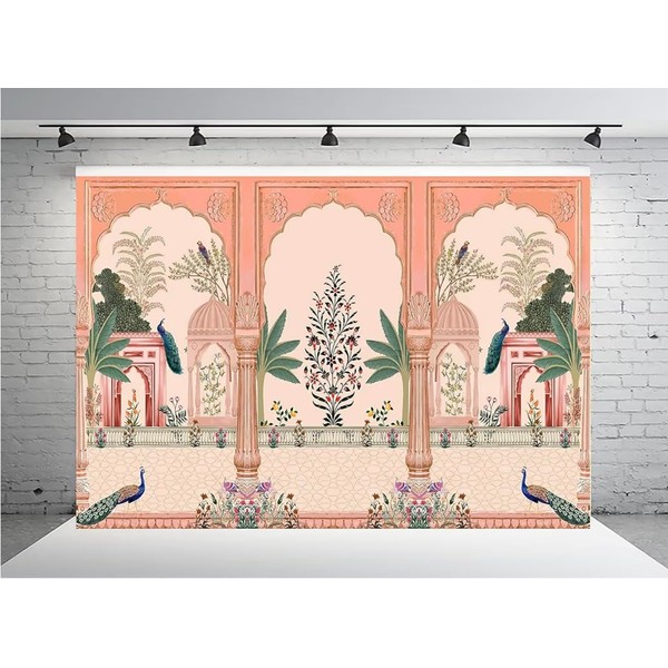 Peacock Gate Palace Backdrop 8x5 ft | Indian Festival &