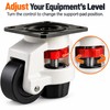 4-Pack 40F Leveling Casters with Adjustable Pads to Move &
