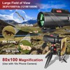 80x100 Monocular Telescope for Smartphones - High Powered HD Monocular