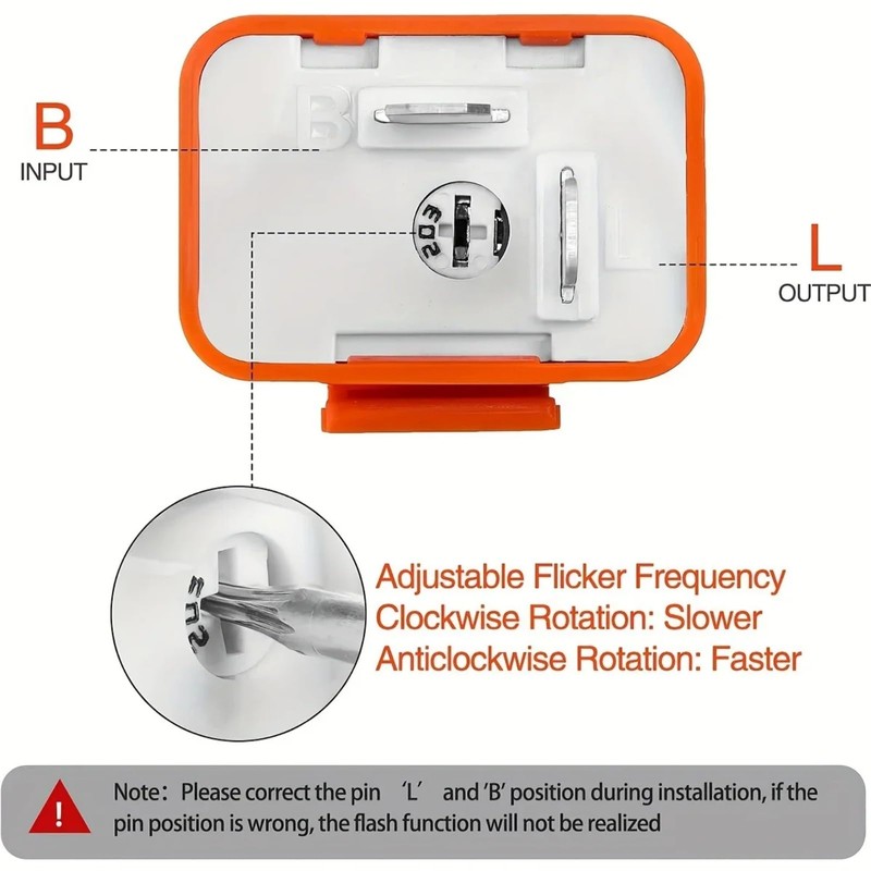 2 Pcs 12V 2 Pin Flasher Relay,LED Turn Signal Flasher