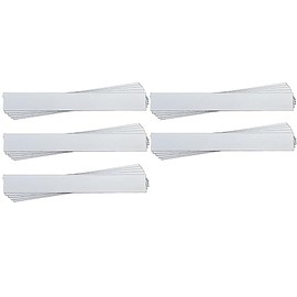 Magna Visual 3/4" x 6" Pre-Cut Write On Wipe Off Magnetic Strips 25 Pack (White)