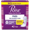 Poise Incontinence Pads & Postpartum Incontinence Pads, 6 Drop Ultimate