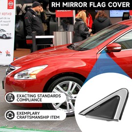 Yollky Passenger Side Corner Mirror Trim Finisher Mirror Flag Cover for Nissan Sentra 2013-2019 | Right Side | Replaces 96318-3SG0A