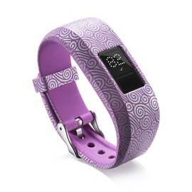 GTHY Compatible With Garmin Vivofit JR/JR 2/Vivofit 3 Bands Repacement,For Kids Boys Girls,Soft Silicone Pattern Adjustable Straps,Wristbands,Watch Band,With Secure Metal Clasp,Lagre&Small (Small,