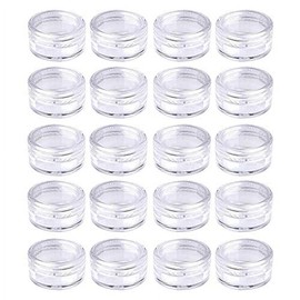 20pcs Transparent Small Travel Sample Containers with Lids, 5ml Mini Clear Sample Jar for Creams, Tiny Makeup Cosmetic Sample Containers for Women
