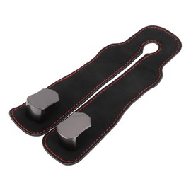 Partuto 1 Pcs Universal Car Seat Headrest Hook for Most Car, SUV, Truck Car Seat Back Organizer Hooks Sturdy Faux Leather Metal Black 7.48"x3.27"