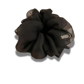 Scrunchies (Black) large chiffon scrunchies for women