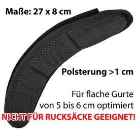 Taschenmann2005 Replacement Shoulder Strap or Shoulder Pads, Various Designs, black shoulder pads