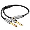 Togconn 1/4 inch TRS Stereo Splitter Y Adapter, 6.35mm Stereo