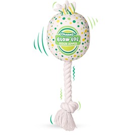 Blow Pop Plush & Rope Dog Toy – Scented Squeaky Plush with Durable Rope Stick – Tug, Fetch & Chew Toy for Dogs – Available in Jumbo & Medium Sizes – Apple, Cherry, Grape & Watermelon