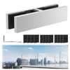 Gyykzz Railing Glass to Glass Clamp, 180 Degree Stainless Steel