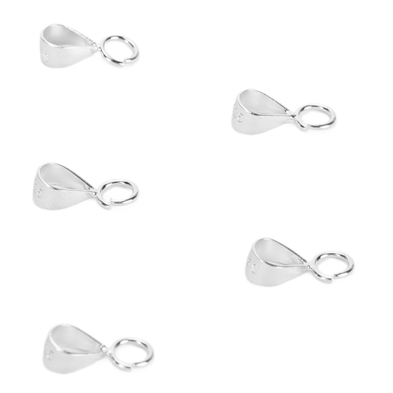 5pcs 925 Sterling Silver Bails DIY Exquisite Necklace Pendant Bails