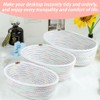 TOMVAES 3-Pack Woven Cotton Rope Storage Baskets, Oval Small, Medium,