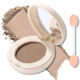 Wugbc Neutral Brown Matte Eyeshadow Palette, Single Nude Eye Shadow Palette Makeup Velvet Smooth Pressed Powder Lightweight Blendable Eyeshadow for Women Daily Natural Eyes Travel-Friendly