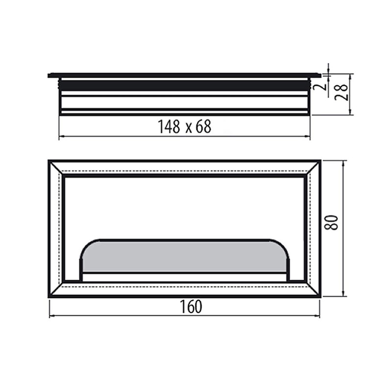 LIKERAINY Cable Bushing Desk Table Grommets 80x 160mm Cable Outlet