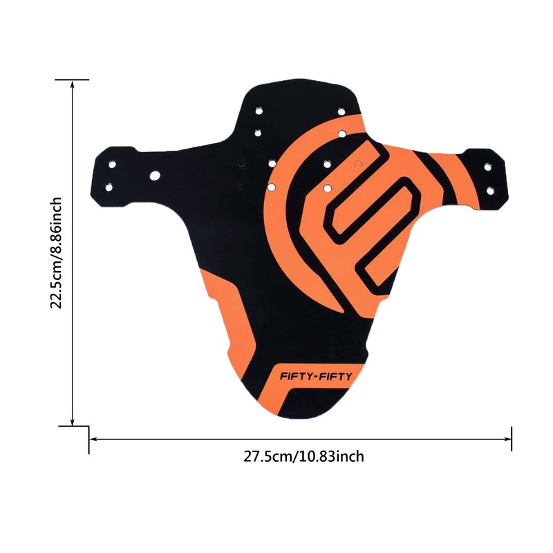 FIFTY-FIFTY Mountian Bike Fender,MTB Mudguard,Front and Rear Compatible,Fits 26", 27.5",