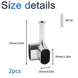 INCREWAY 2pcs Hidden Installation Corner Closet Rod Support Bracket 90 ° Heavy Duty Wardrobe Accessories Clothes Rail Flange Seat for Cabinet Wardrobe in Bedroom Bathroom