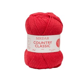Sirdar Country Classic 4 Ply, True Red (971), 50g