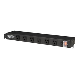TRIPP LITE POWER STRIP RACKMOUNT METAL 120V 5-15R RIGHT ANGLE 12 OUTLET 1U
