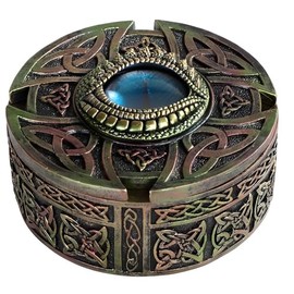 ICE ARMOR 4.5" W Dragon Eye Trinket Box Statue Sculpture Ornament Decoration Home/Room Decor Ideas for Housewarming, Holidays and Birthdays Great Collectible Addition