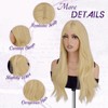 Haloo Blonde Wigs with Curtain Bangs Long Layered Natural Looking
