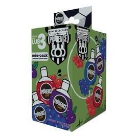 Prudence Mini Selección 3-Pack Lubricantes, Grosella, Uva y Mora Azul, Base Agua, Gel, 30 ml