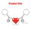 Brick Heart Key Chain, Detachable Heart Keychain Set Matching Heart
