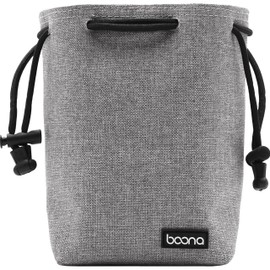 Rowaica Camera Pouch SLR Drawstring Mirrorless Camera Storage Pouch Camera Bag Camera Case Waterproof, gray, M, camera storage