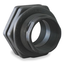 Banjo Poly Bulkhead Tank Fitting 3" NPT & 4-1/2" OD Double Threaded w/Gasket Farmer Bob's Parts TF300