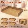 Prolee Stackable Paper Tray,Wooden Paper Organizer for Desk with 4