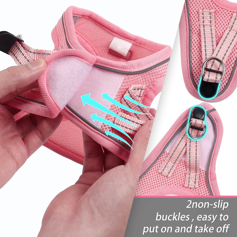 Dog Harness for Small Dogs and Leash Set, Honeycomb Grid,