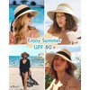 FURTALK Womens Beach Sun Straw Hat UV UPF50 Travel Foldable