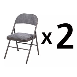 sinergia Sillas Metalicas 2pz Plegable Acojinada Evento Comedor Patio