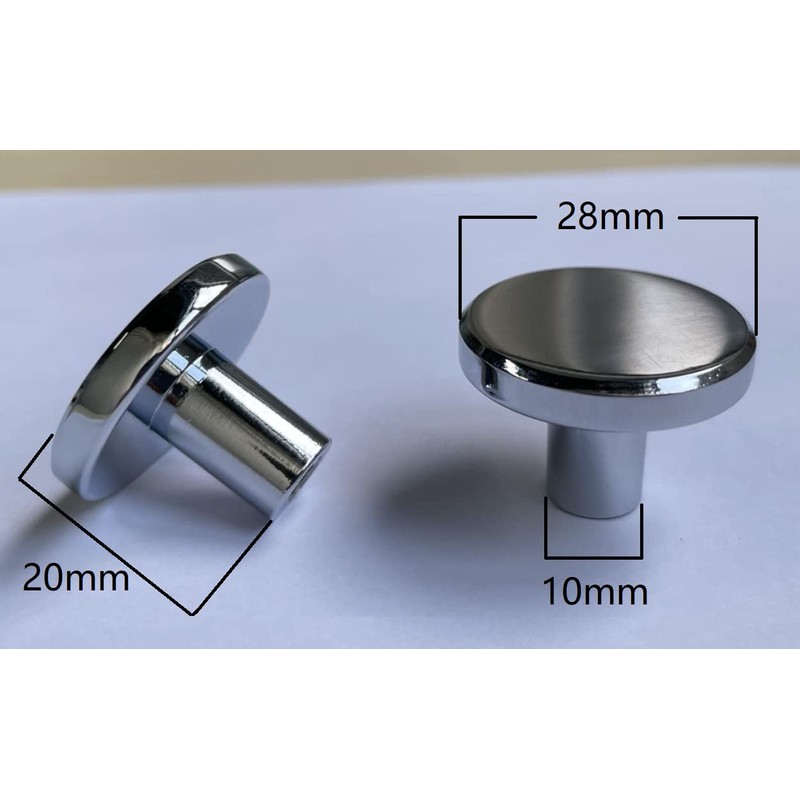 Vandicka 8 Pcs Shiny Silver Cabinet Door Knobs & Drawer