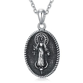ROMANTICWORK Mother's Day Gifts Goddess Necklace for Women 925 Sterling Silver Goddess Amulet Necklace Ancient Egypt Greek Mythology Jewelry Gifts for Her, Sterling Silver