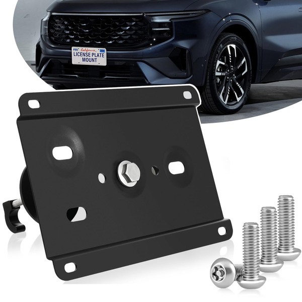 No Drill Tow Hook License Plate Mount Relocator Bracket Kit