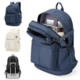 WEPOET - Mochila impermeable para portátil de 15.6 pulgadas, para estudiantes universitarios, azul (A4-blue)