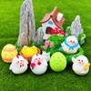 Easter Mini Rabbit Figurines 23pcs Bunny Gnomes Egg Resin Miniatures
