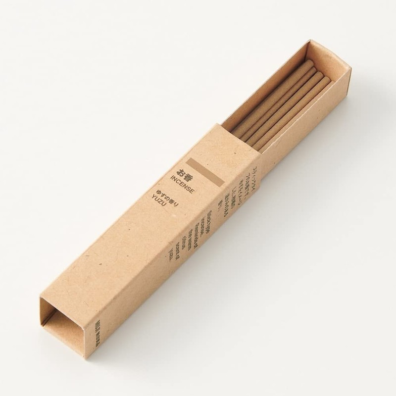 Muji 82576085 Incense Sticks Type Yuzu Scent, 12 Sticks (1.8