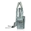 DALIX Clear Backpack Bags Smooth Plastic Light Gray Transparent See