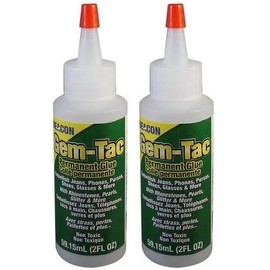 Beacon Adhesives Gem Tac Permanent Adhesive, 2-Ounce (Pack of 2 - White)
