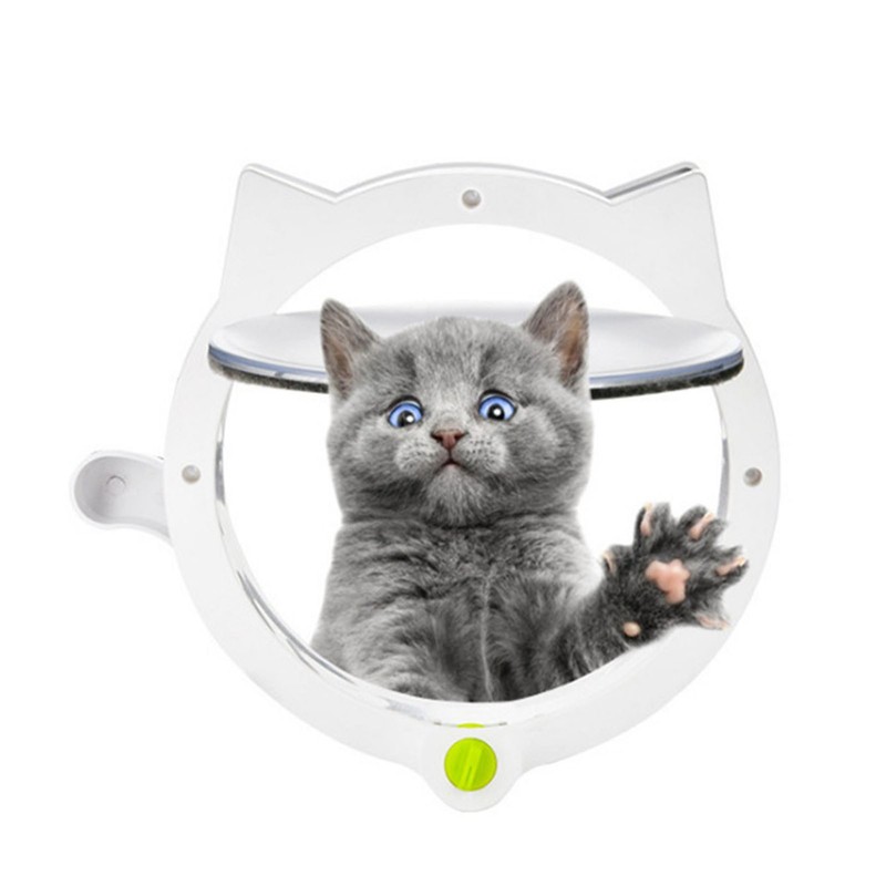 Cat Flap Door Magnetic 4 Locking Modes Safe Plastic Automatic