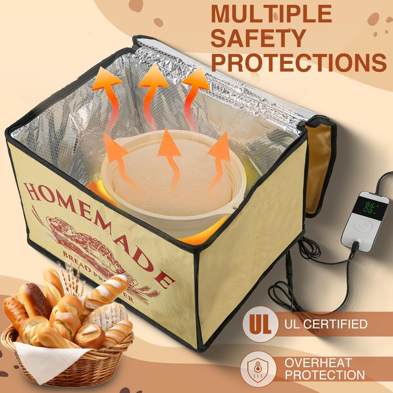 BLUBYEES Bread Proofing Box with Heater for Precise Temperature Fermentation,