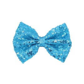 Lofruiin Girl's Lovely Fashion Bow Hairpin Sequins Hair Clip for Daily Life Travel Party Festivals (Silver)